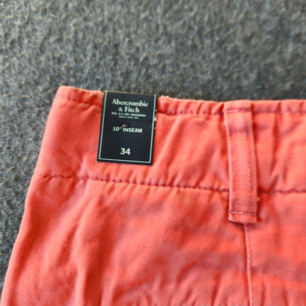 Y2K Abercrombie & Fitch Cargo Shorts Pink Sz 34 Military Utility Paratrooper NWT - Picture 10 of 14